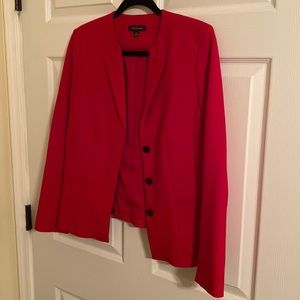 Ann Ann Taylor suit jacket red size 6T hidden buttons (matching skirt)